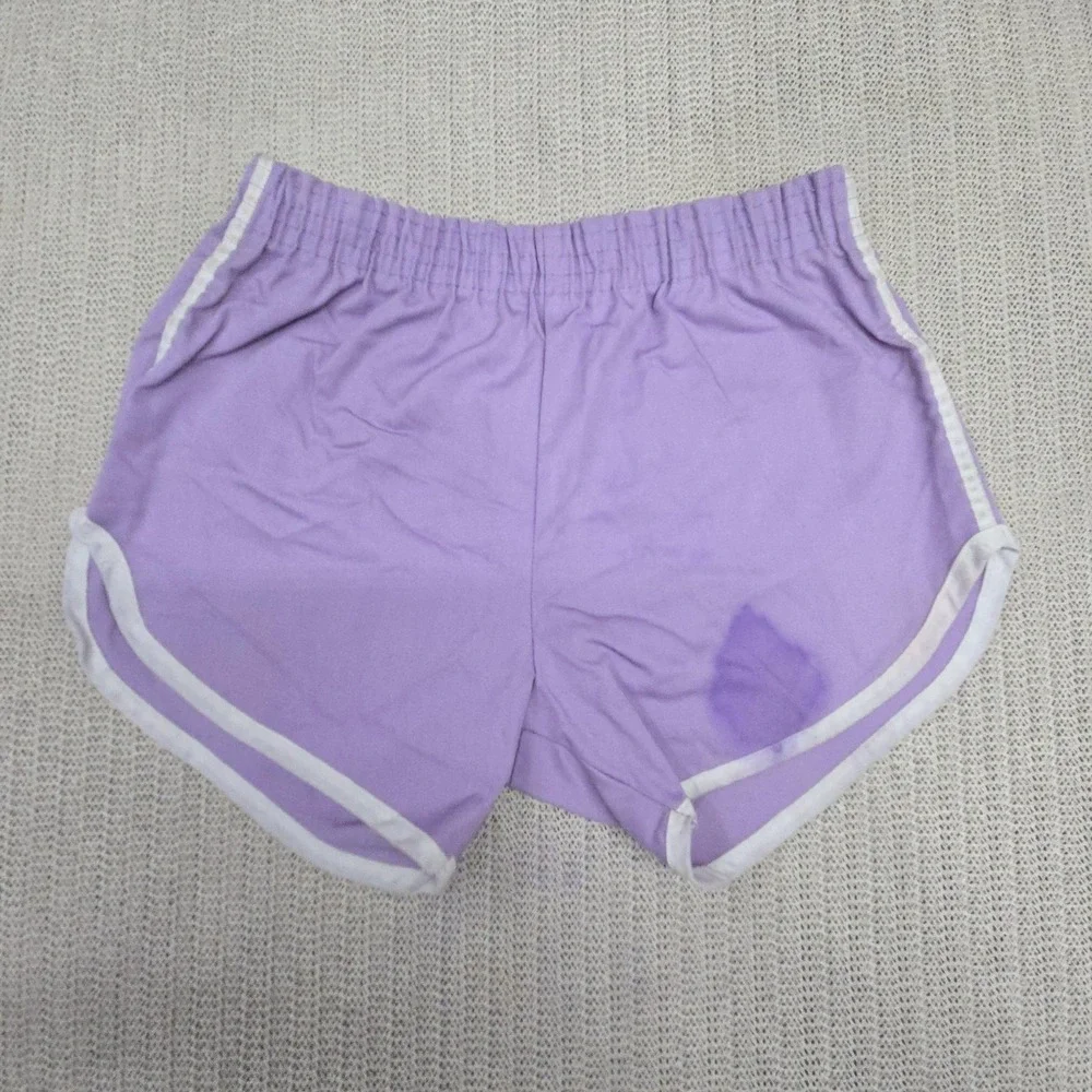 Vintage Russell Athletic Shorts Boys Medium Purple 2 In Running USA Made